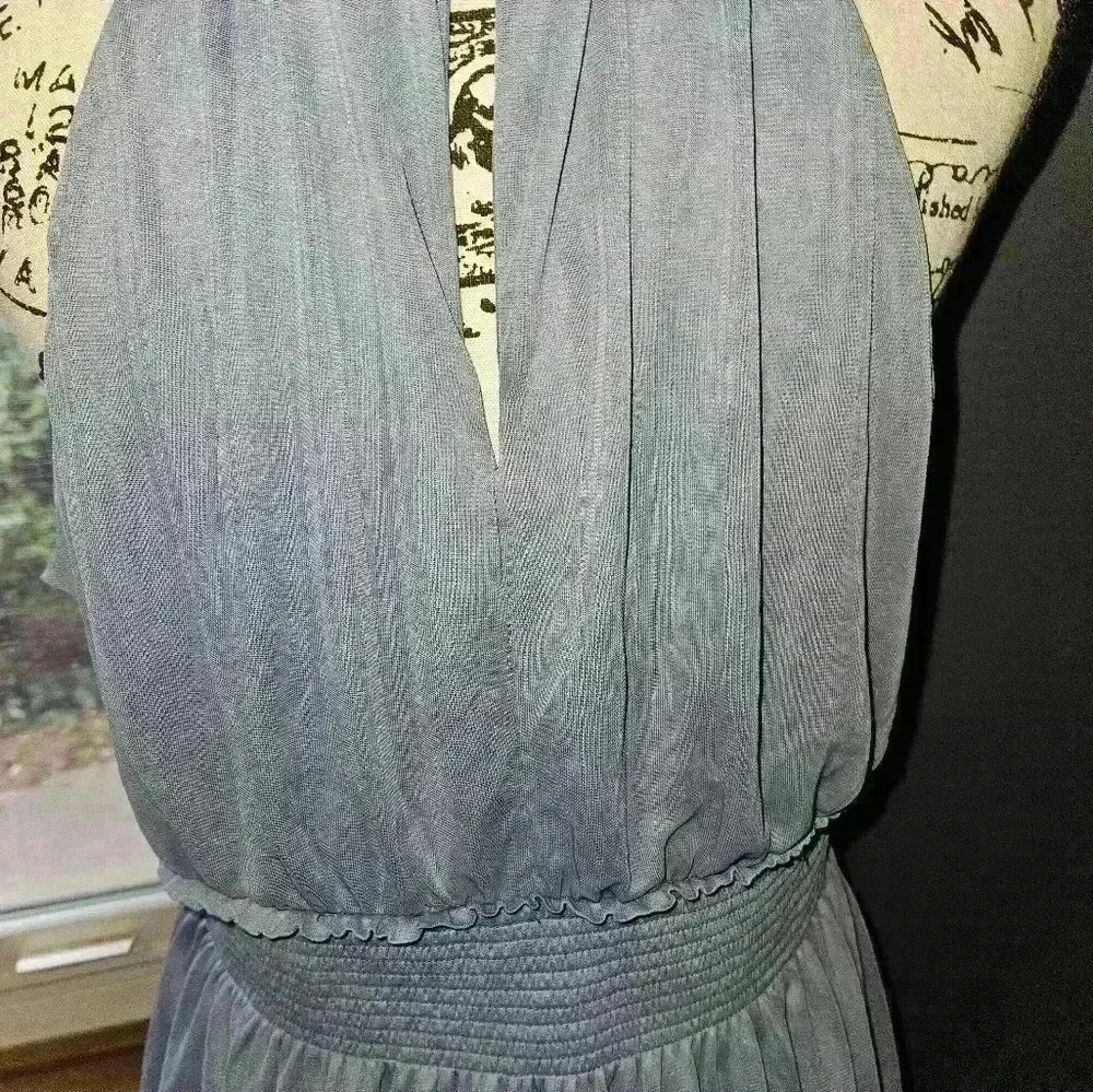 Express Brand Womans Blue Halter Top Size L - Picture 4 of 10